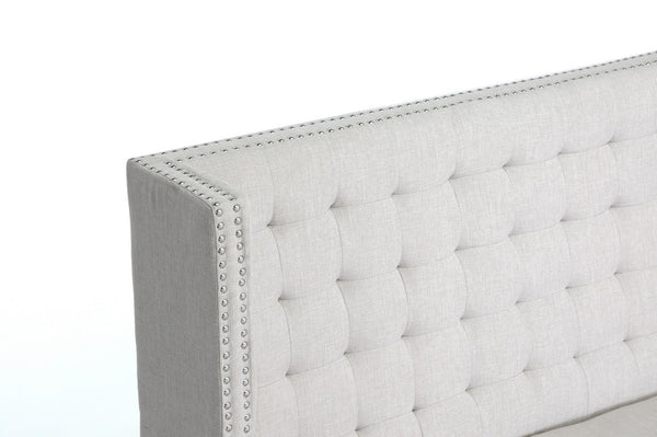 Baxton Studio Owstynn Linen Modern Banquette Bench Imtinanz