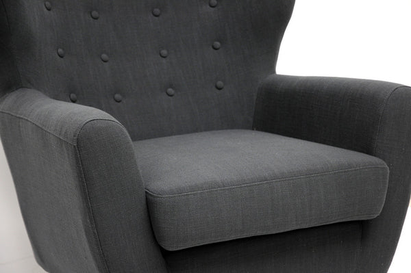 Baxton Studio Lombardi Linen Modern Club Chair Imtinanz