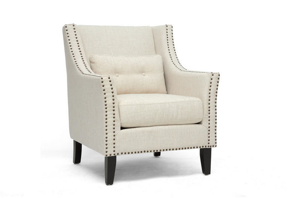 Baxton Studio Albany Linen Lounge Chair availiable in Begie or