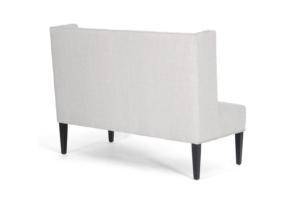 Baxton Studio Owstynn Linen Modern Banquette Bench Imtinanz