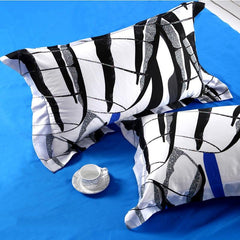 Brocade Zebra Butterflies Wings Pattern 4-Piece Cotton Bedding Sets/Duvet Cover