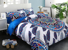 Brocade Floral Mandala Exotic Style Luxury 4-Piece Cotton Bedding Sets/Duvet Cover