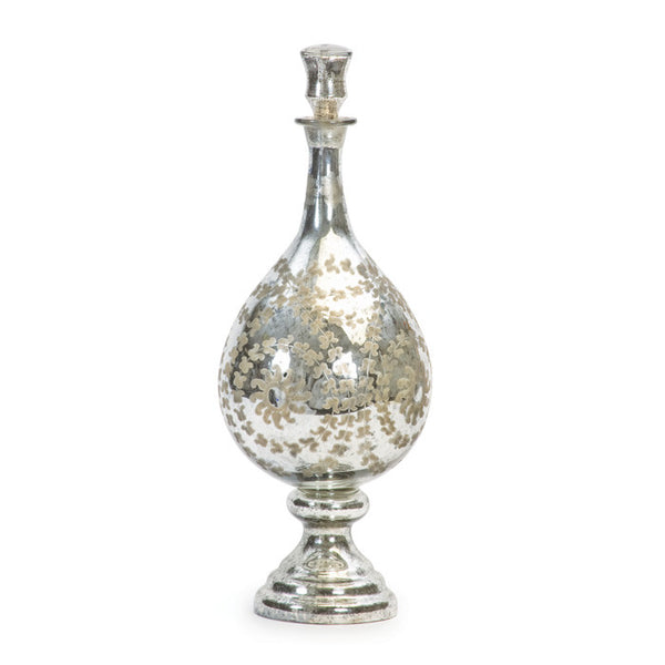 Antique Silver Etched Tear Drop Vase | Imtinanz