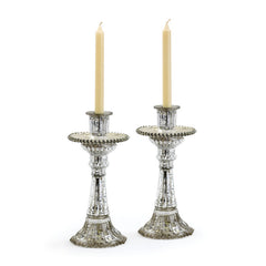 Glass Fountain Candleholders