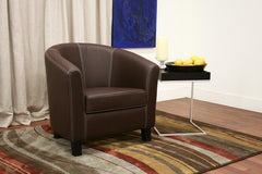 Baxton Studio Elijah Faux Leather Club Chair