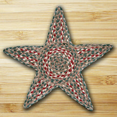 Green/Burgundy Star Trivet