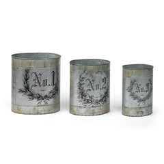 French Numbered Tins-Set of Three