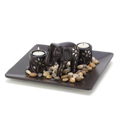 Elephant Candleholder Set