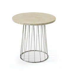 Pins Table with Polished Nickel with White Top