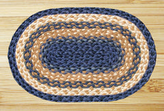 Light Blue/Dark Blue/Mustard Jute Placemat